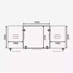 Aufblasbares Vorzelt Dometic Club Air Pro 330 S -Qualitätsgeschäft Für Campingausrüstung dometic club air pro 330s grundflaeche masse luftvorzelt 1000 8 21821