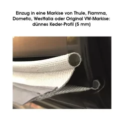 Buszelt-Kederadapter Outwell Befestigung-Adapter-Set Mit Doppelkeder 7-7+5 Mm -Qualitätsgeschäft Für Campingausrüstung outwell einzug in eine markise von thule fiamma dometic westfalia oder original vw markise duennes keder profil 5mm 1000 5 20116